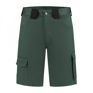 Arbeitsshorts Baumwolle/Polyester, 280g/m, flaschengrn/schwarz