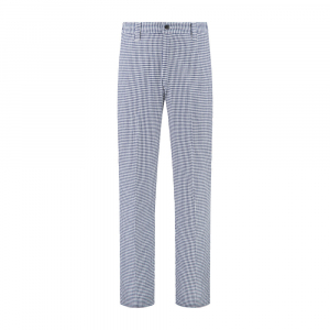 Koch-/Bckerhose, 220g/m, wei/blau