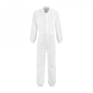 Hygiene Overall Polyester/Baumwolle mit Strickbndchen, 240g/m, wei