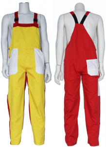 SSP-Kinder-Latzhose, Karneval- Faschings- Party- Bekleidung, 190g/m², gelb/weiß/rot