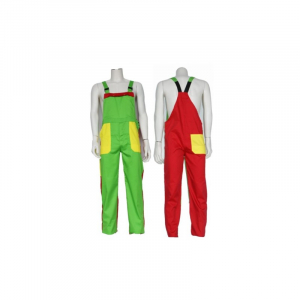 SSP-Kinder-Latzhose, Karneval- Faschings- Party- Bekleidung, 190g/m², grün/gelb/rot
