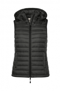 HAKRO Damen Kapuzen-Loftweste, karbongrau