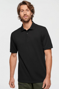 Label-Free Poloshirt Heavy MIKRALINAR� ECO, schwarz