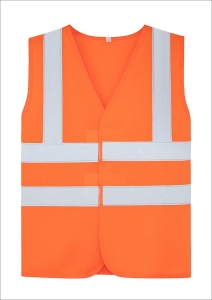 Korntex� Kinderwarnweste Esbjerg - Vier Reflexstreifen - Signal-Orange