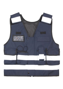 Korntex� Tactical Warnweste �Stammheim� - Elastischer Bund und 360� Sichtbarkeit - Dunkles Marineblau