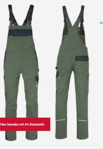 Latzhose ecoFlex oliv/schwarz