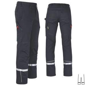 Bundhose uni ecoFlex +Refl. 17353 schwarz