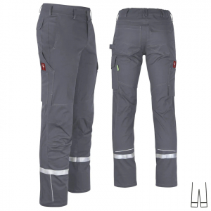 Bundhose uni ecoFlex +Refl. 17353 grau