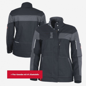 Damenjacke ecoFlex schwarz/grau