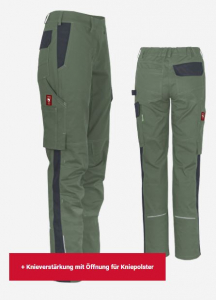 Damenhose ecoFlex oliv/schwarz
