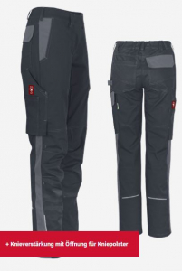 Damenhose ecoFlex schwarz/grau