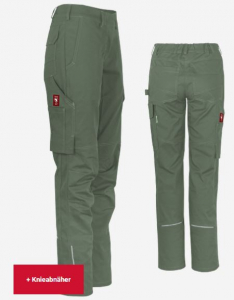 Damenhose uni ecoFlex oliv