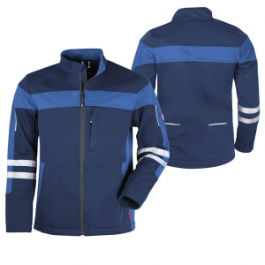 He-Softshelljacke ecoFlex +Refl. 17353 marine/blau