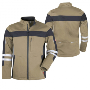 He-Softshelljacke ecoFlex +Refl. 17353 sahara/schw