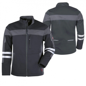 He-Softshelljacke ecoFlex +Refl.17353 schwarz/grau