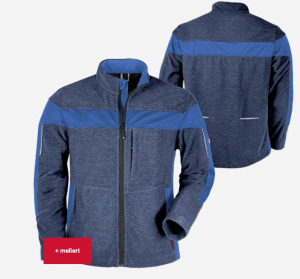 Herren-Fleecejacke ecoFlex marine meliert/blau
