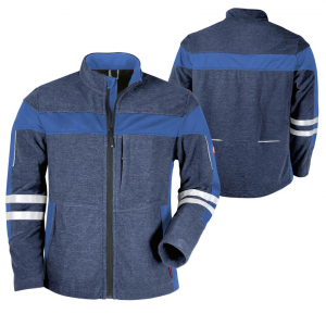 He-Fleecejacke ecoFlex +Ref17353 marine meliert/bl