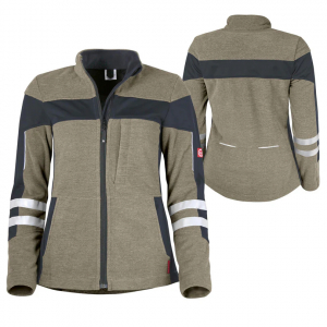Da-Fleecejacke ecoFlex +Ref17353 sahara mel./schw