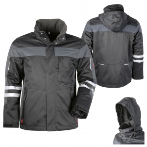 Winterjacke ecoFlex +Ref 17353 schwarz/grau