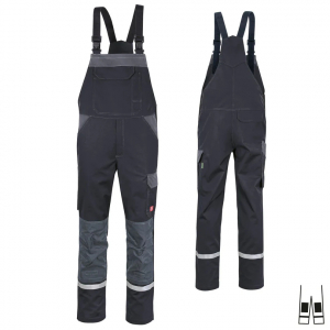 Latzhose ecoLight +KT +Ref17353 dunkelgrau/schwarz