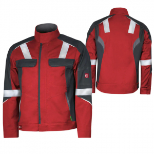 Jacke ecoRover +Refl. 17353 rot/schwarz/grau