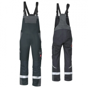 Latzhose ecoRover +Refl. 17353 schwarz/grau