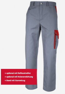 Bundhose Top Runner grau/rot