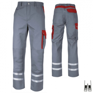 Bundhose Top Runner +KT+Ref grau/rot