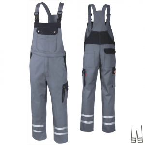 Latzhose Top Runner +Ref grau/schwarz
