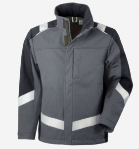 Softshelljacke ecoRoSafety Plus +CH dgrau/schwarz