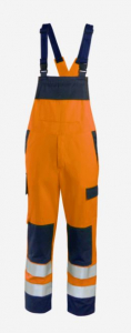 Latzhose HighVisMulti leicht +CH warnorange/marine