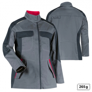 Damenjacke ecoRover Safety oCH grau/schwarz/rot