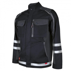 Bundjacke Elements +Refl.17353 schwarz/dgrau/grau