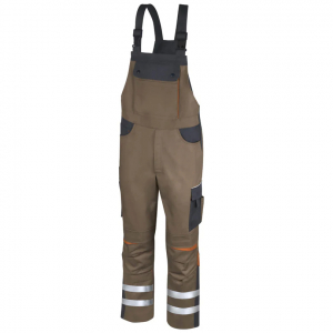 Latzhose Elements +Refl. 17353 braun/dgrau/rost