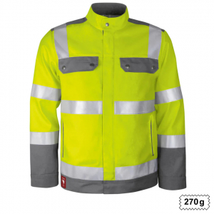 Bundjacke Warnschutz warngelb/grau