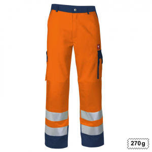 Bundhose Warnschutz +KT warnorange/marine