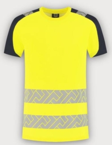 Tricorp Warnschutz T-Shirt Visibility Redefined Industriell Waschbar, Fluor Yellow-Ink