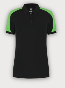Tricorp Poloshirt Bicolor Redefined Damen, Black-Lime