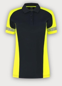 Tricorp Warnschutz Poloshirt Reflective Redefined Damen, Ink-Fluor Yellow