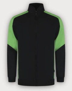 Tricorp Sweatjacke Bicolor Redefined, Black-Lime