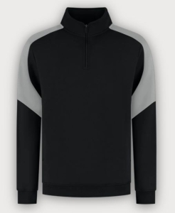 Tricorp 1/4 Zip Sweatshirt Bicolor Redefined, Black-Grey