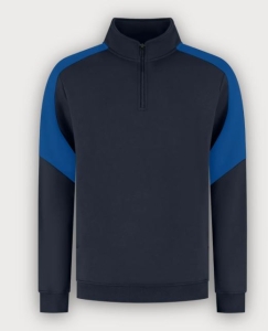 Tricorp 1/4 Zip Sweatshirt Bicolor Redefined, Ink-Royal Blue