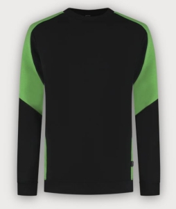 Tricorp Sweatshirt Bicolor Redefined, Black-Lime