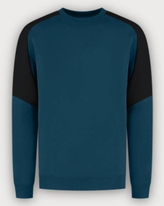 Tricorp Sweatshirt Bicolor Redefined, Teal Black