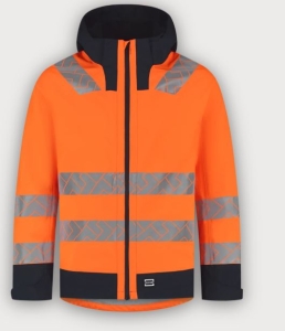 Tricorp Warnschutz Regenjacke Techshell High Vis Redefined, Fluor Orange-Ink