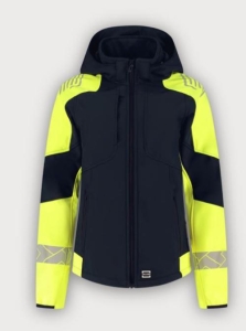 Tricorp Softshelljacke Kapuze Reflective Redefined Damen, Ink-Fluor Yellow