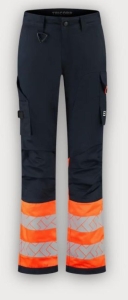 Tricorp Warnschutz Arbeitshose 2-Way Stretch High Vis Redefined Damen, Ink-Fluor Orange