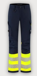 Tricorp Warnschutz Arbeitshose 2-Way Stretch High Vis Redefined Damen, Ink-Fluor Yellow