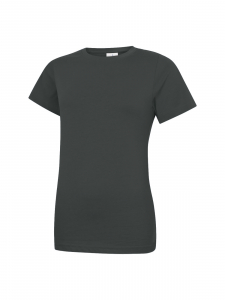 Uneek-Clothing-Ladies Classic Crew Neck T-Shirt, charcoal