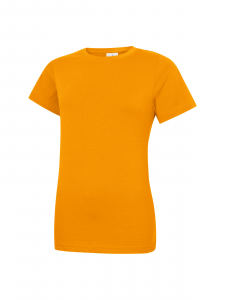 Uneek-Clothing-Ladies Classic Crew Neck T-Shirt, Orange